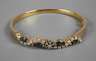 Armreif mit Brillanten und Saphiren