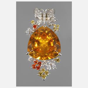 Großer Anhänger mit Steinbesatz