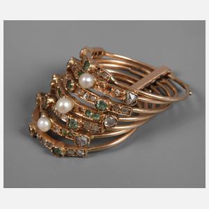 Mehrteiliger Ring mit Steinbesatz