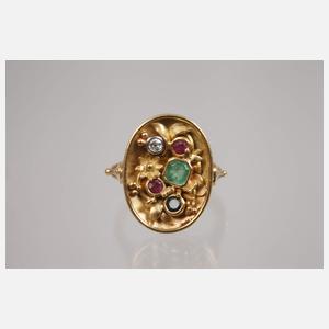 Damenring mit Steinbesatz