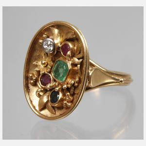 Damenring mit Steinbesatz