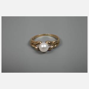 Damenring mit Perle