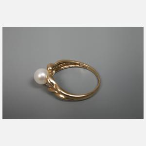 Damenring mit Perle