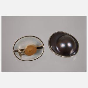 Paar Ohrclips mit Südseeperlen