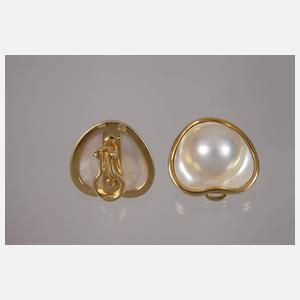 Drei Paar Perlenohrclips