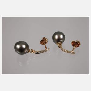 Schmuckset mit Perlen und Brillanten