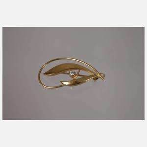 Konvolut Goldbroschen