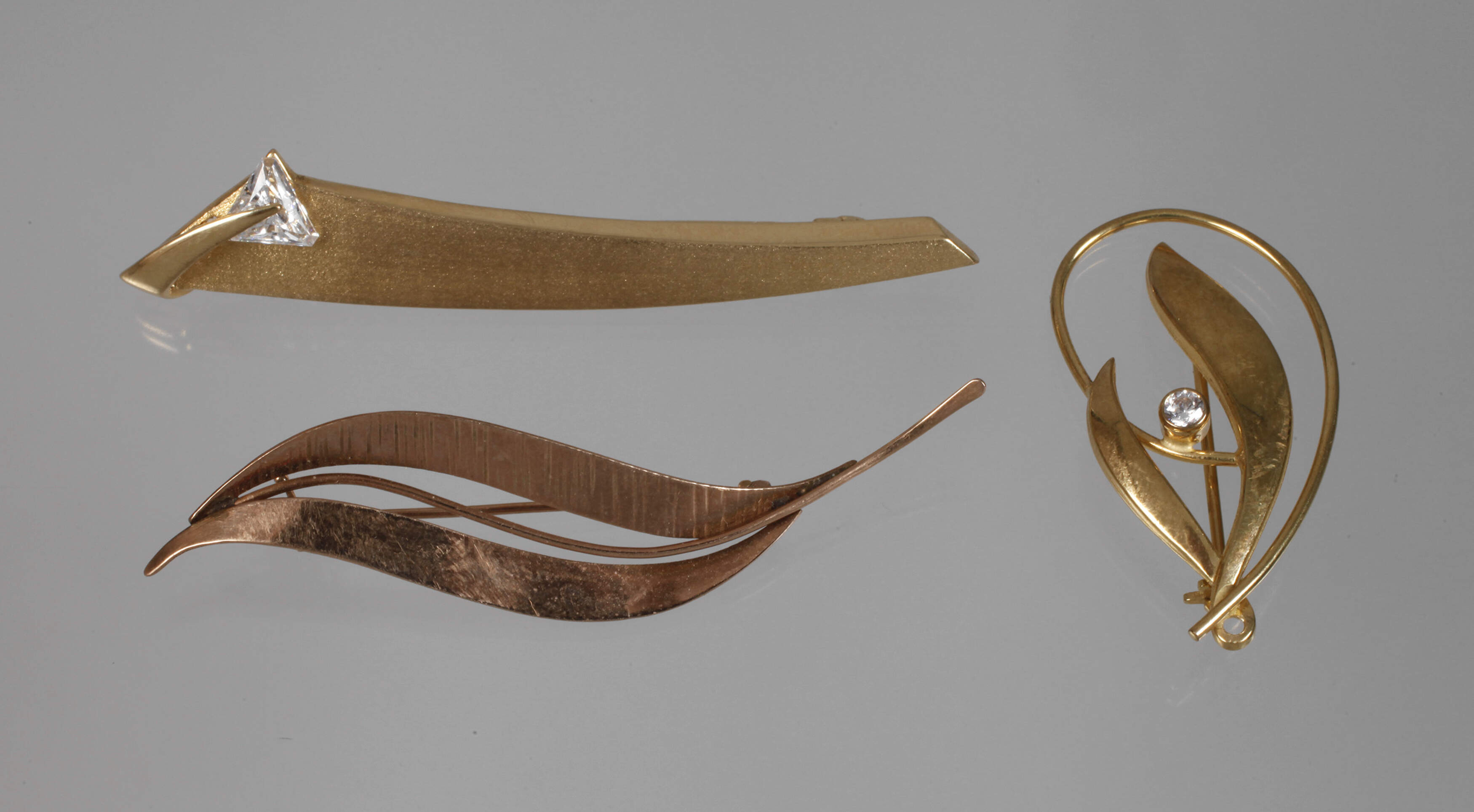 Konvolut Goldbroschen