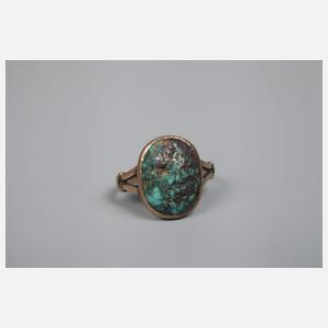 Historischer Damenring mit Türkis