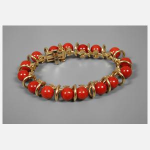 Armband mit Korallenbesatz