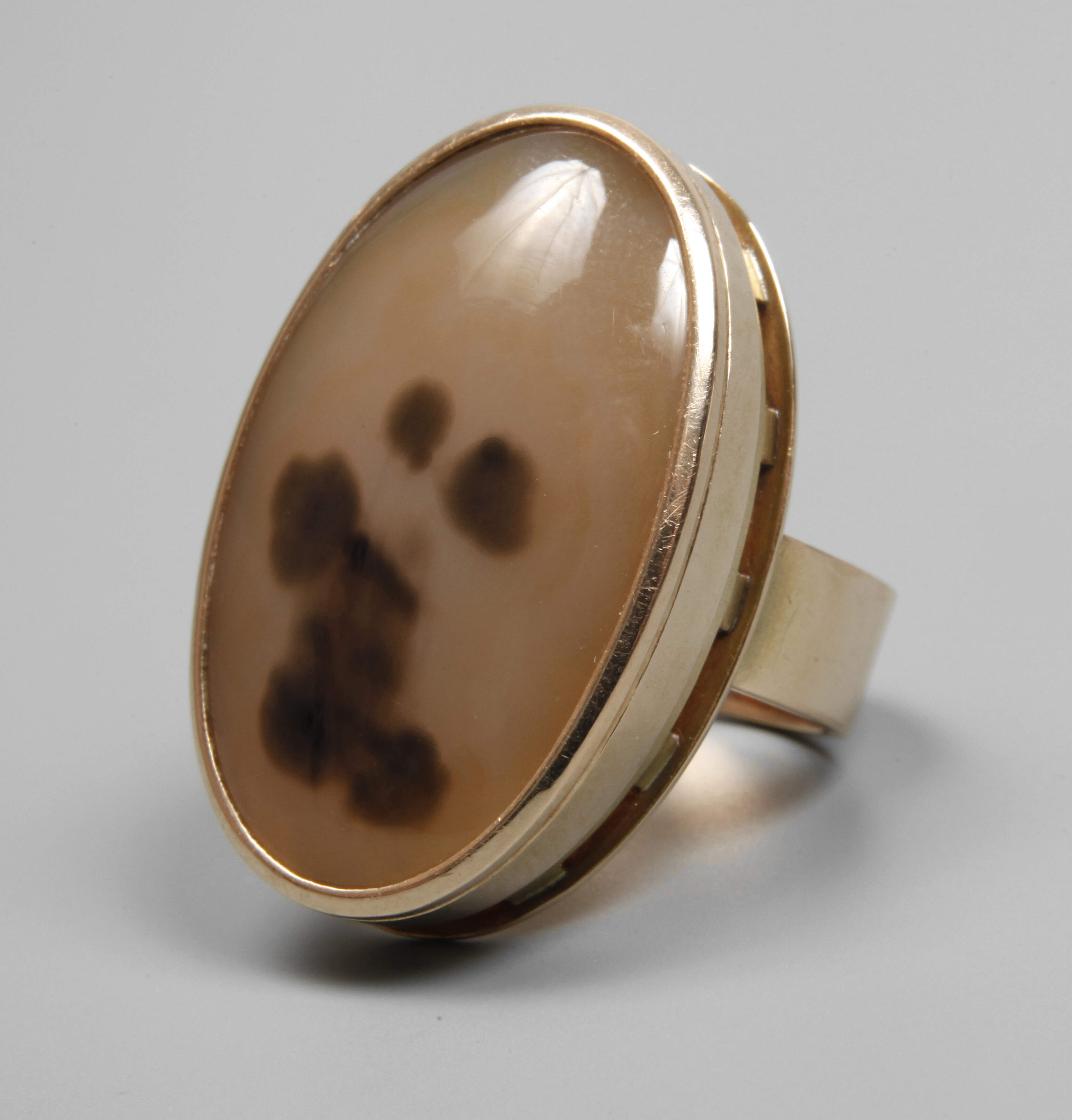 Damenring mit Moosachat