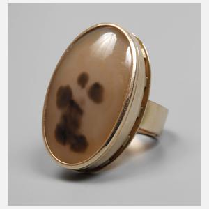 Damenring mit Moosachat