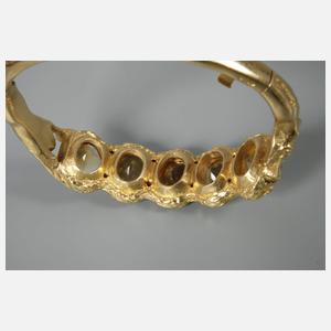 Massiver Armreif mit Citrinen