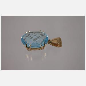 Ring und Anhänger mit Blautopas