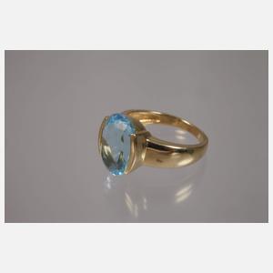 Ring und Anhänger mit Blautopas