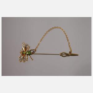 Paar Ohrstecker und Reversnadel