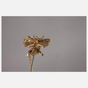 Paar Ohrstecker und Reversnadel