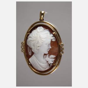 Kameenanhänger mit Brillanten