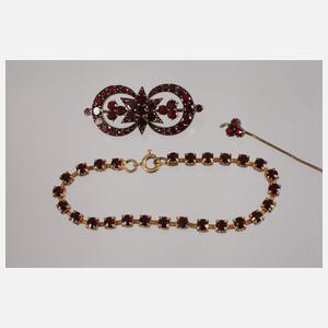 Konvolut Granatschmuck