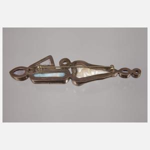 Brosche mit Steinbesatz