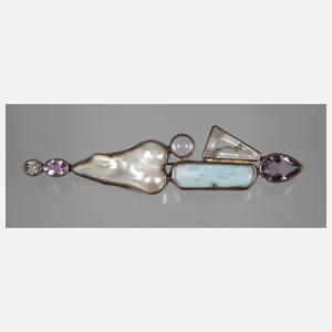 Brosche mit Steinbesatz