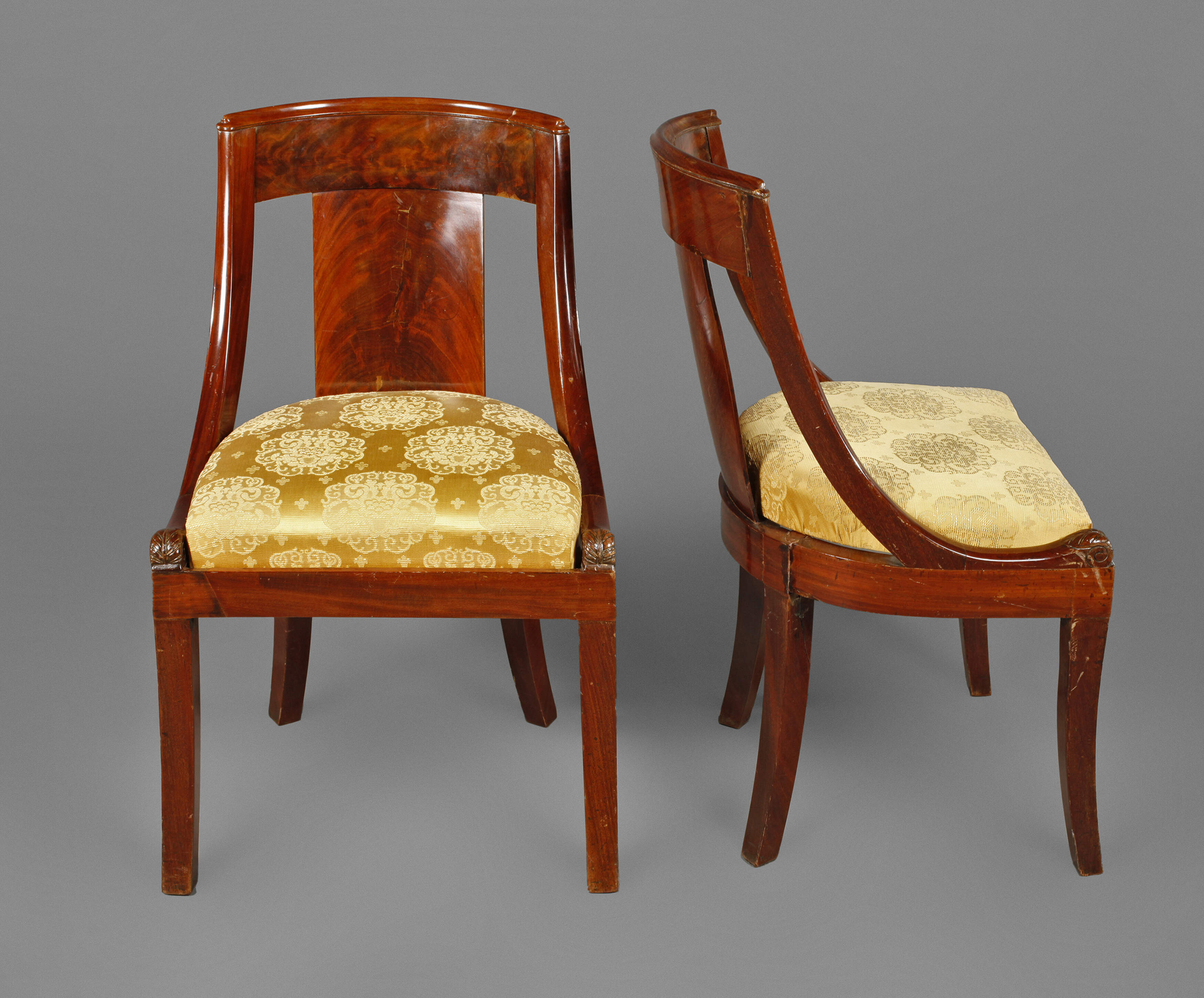 Paar Gondelstühle Biedermeier