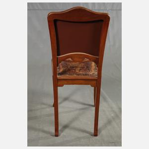 Kulissentisch und sechs Stühle