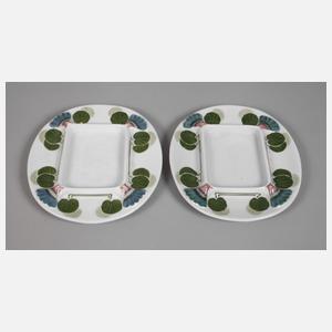 Heinrich Baensch Lettin Paar Schalen Jugendstil