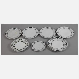 Ferdinand Selle Burgau Konvolut Teller "Agnes"