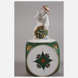 Fraureuth "Dose mit Putto und Füllhorn"