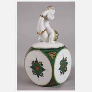 Fraureuth "Dose mit Putto und Füllhorn"