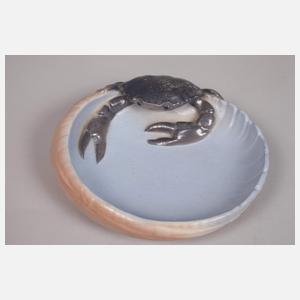 Kopenhagen zwei Zierschalen mit Krustentierrelief