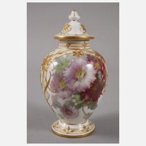 KPM Berlin kleine Deckelvase mit Weichmalerei