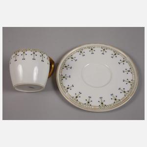 KPM Berlin Mokkatasse mit Untertasse Jugendstil