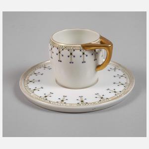 KPM Berlin Mokkatasse mit Untertasse Jugendstil