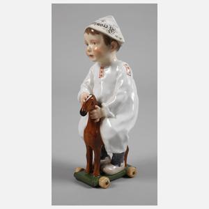 Meissen ”Kind, auf einem Holzpferd reitend”