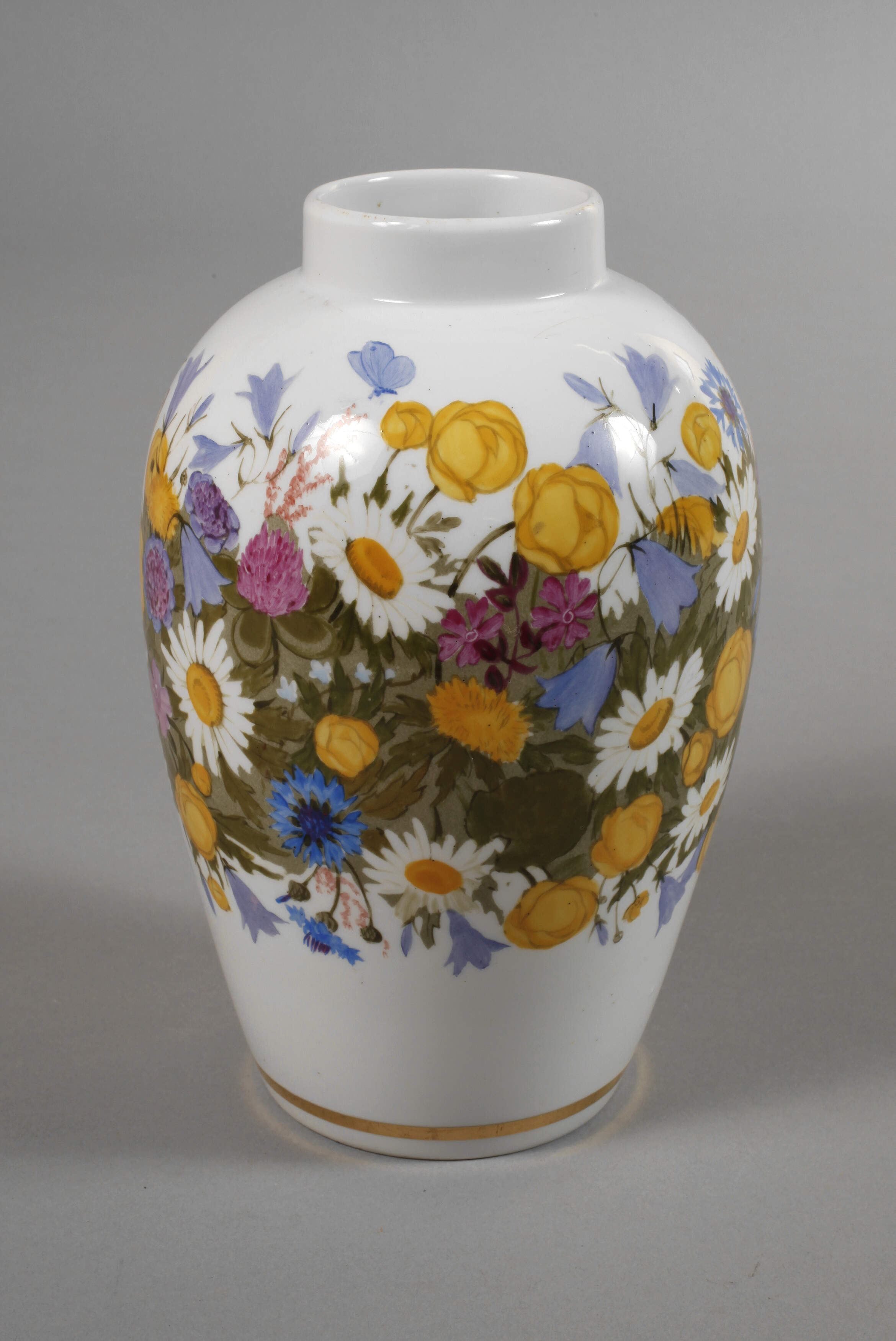 Nymphenburg Urnenvase Feldblumendekor