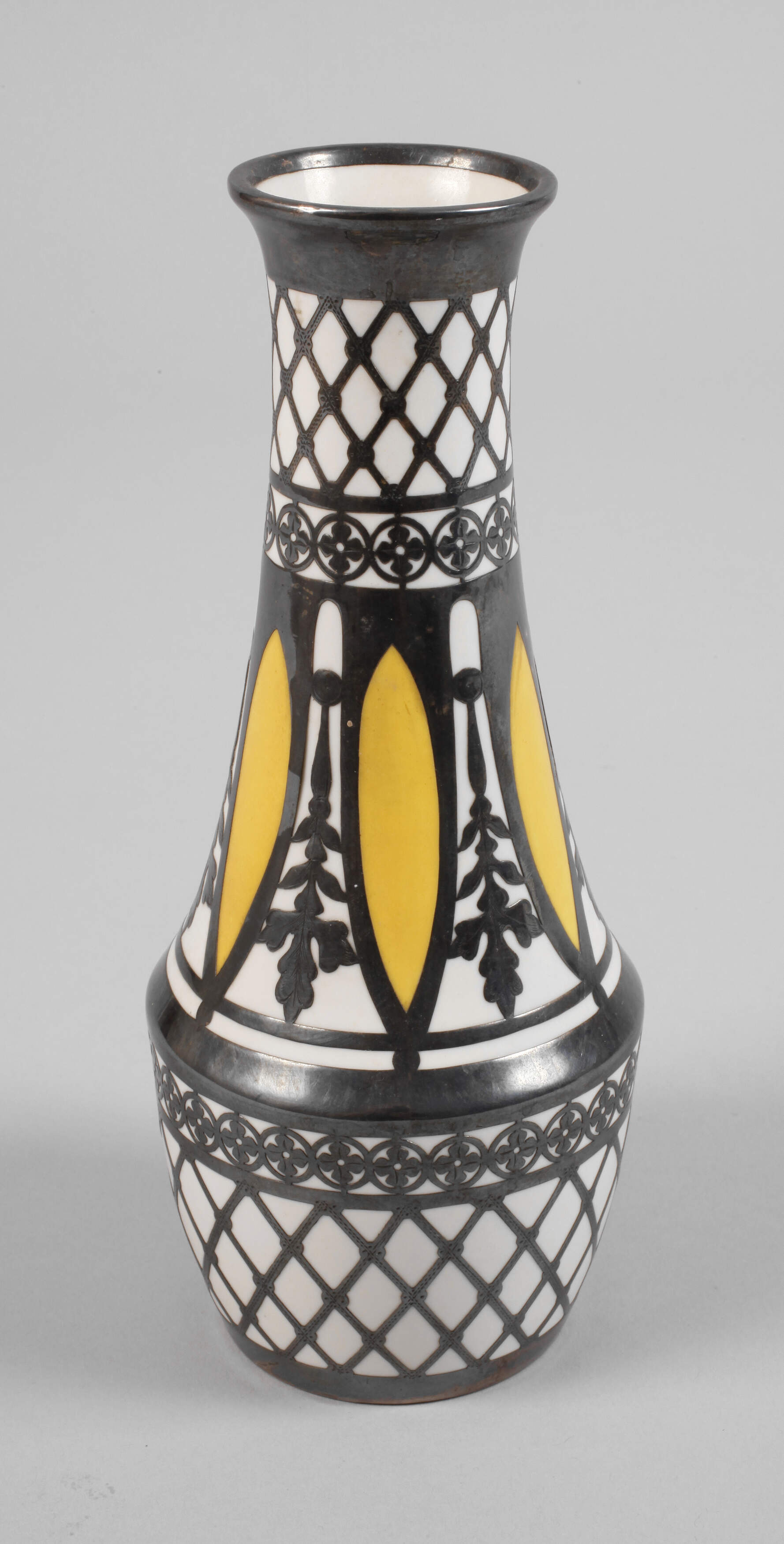 Schwarzburger Werkstätten Vase Silberoverlay