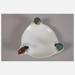 Volkstedt-Rudolstadt Schale mit Fröschen