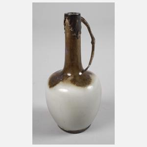 Edmond Lachenal silbermontierte Laufglasurvase