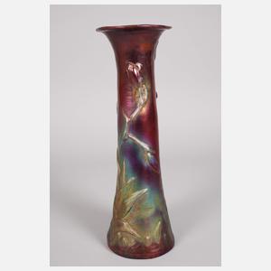 Delphin Massier Vase Lüsterdekor