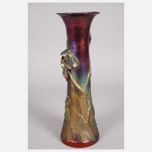 Delphin Massier Vase Lüsterdekor