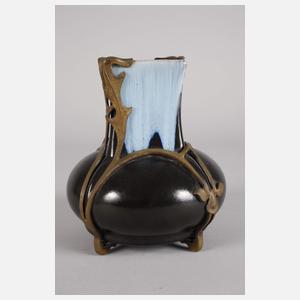 Montierte Laufglasurvase