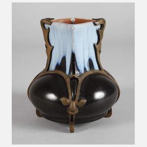 Montierte Laufglasurvase