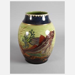 Große Vase Fischdekor