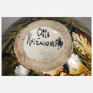 Otto Križanovsky Vase Blumendekor
