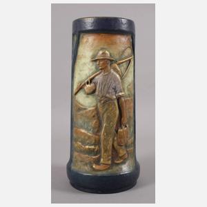 Amphora-Werke große Vase Schnittermotiv