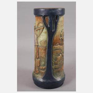 Amphora-Werke große Vase Schnittermotiv