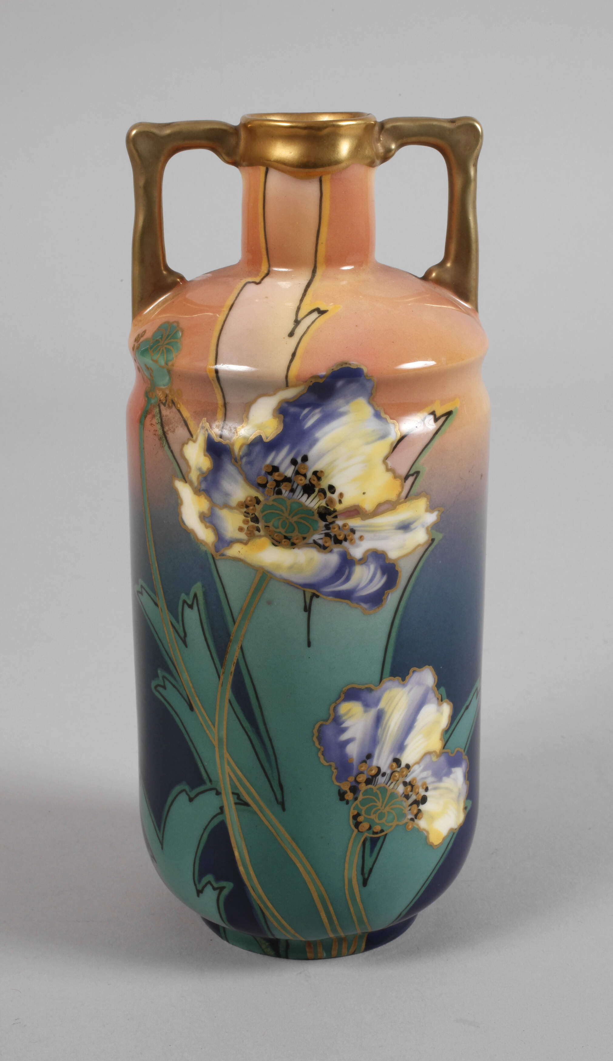 Karlsbad Vase Mohnblumendekor
