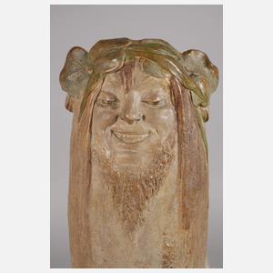 Johann Maresch große Vase Nymphe und Faun